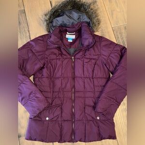 Columbia Women's Purple Puffer Jacket Coat sz Medium